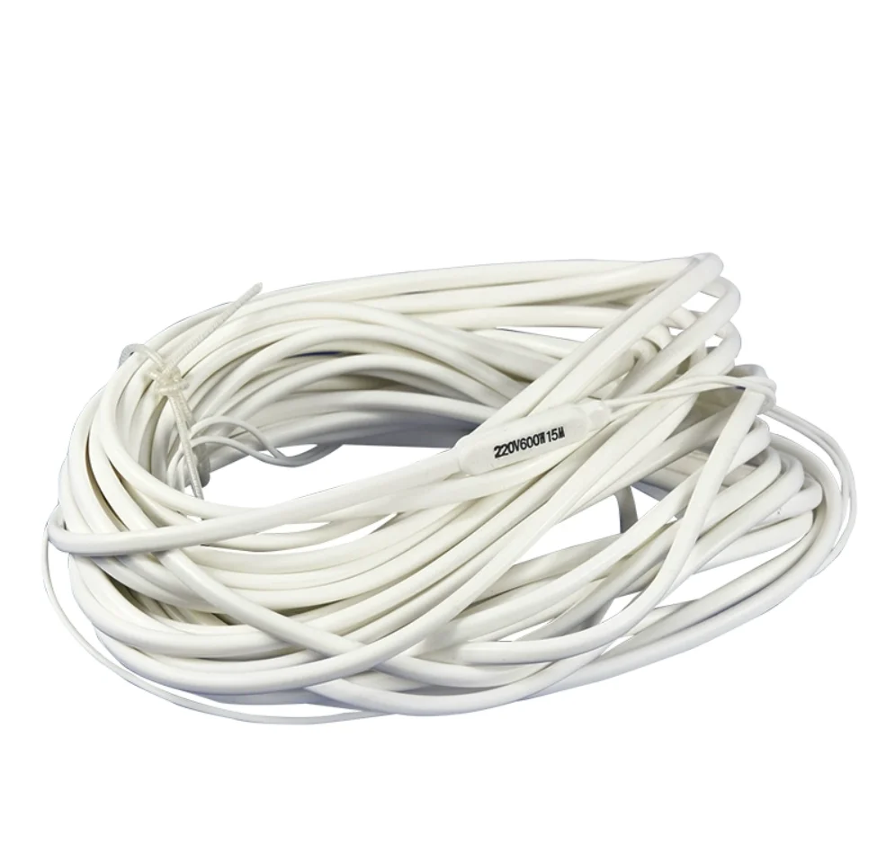 220V Defrost Heater Wire for Refrigeration House Cold Storage Water Draining Defroster 0.5m-30m 20W-1200W 7x5mm -60C to 200C