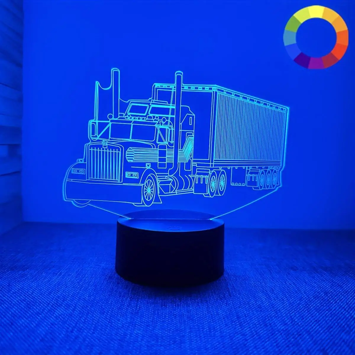 3D Nachtlicht Traktion Auto Nachtlicht visuelle Schreibtisch lampe mit Touch-Steuerung mehrere Farbwechsel von RGB Umgebungs licht Geschenke