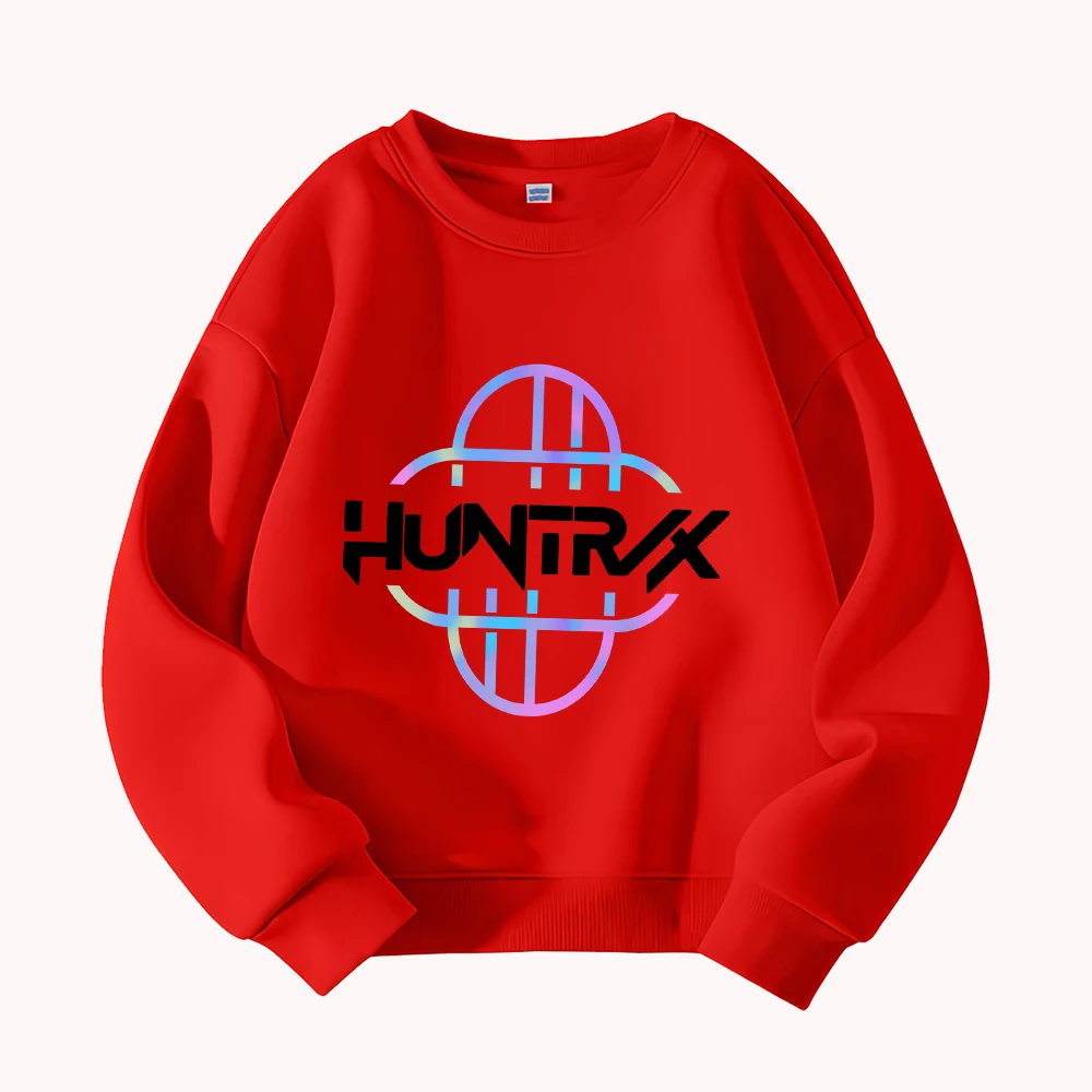 HUNTRX جرافيك طباعة Crewneck البلوز الرجال النساء عارضة الشارع الشهير أزياء طويلة الأكمام السترة