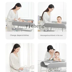 YY Diaper-Changing Table Baby Care Desk Massage Bath Multifunctional Foldable Diaper-Changing Table