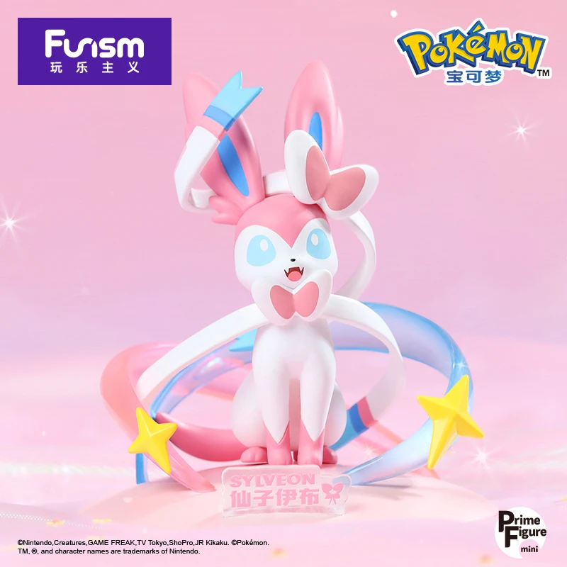 Original Pokemon Figures SYLVEON Figurine FUNISM Hot selling Anime Model Pocket Monster Desktop Car Decorations Toy Kids Gift