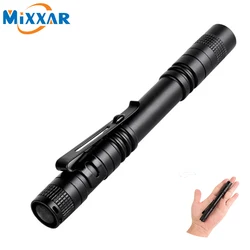 zk20 Dropshipping Pen Light Portable Mini LED Flashlight Torch XPE-R3 Flash Light  Hunting Camping Lamp By 2xAAA battery