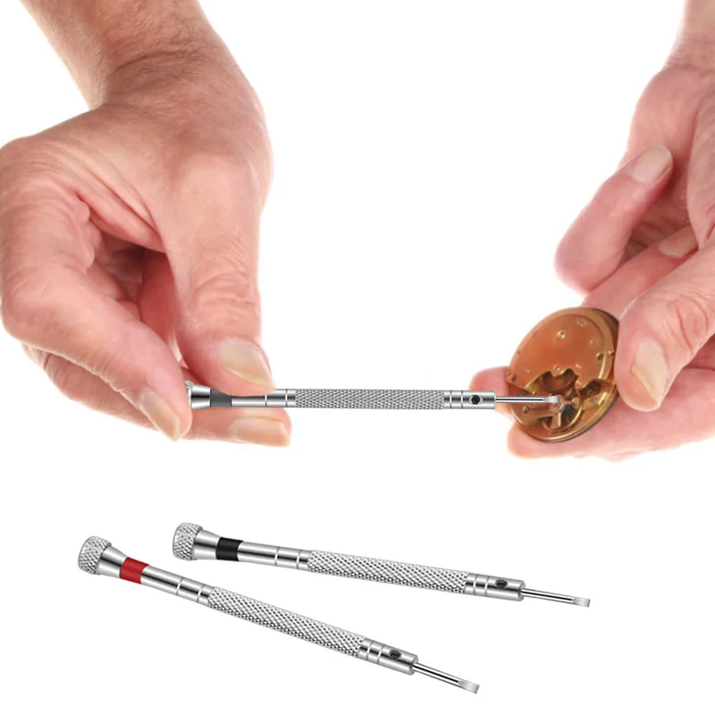 0.8-1.6mm Steel Screwdriver for Watch Repairing Portable Watch Tools Band Removal with Mini Link Pins Watchmaker Tools