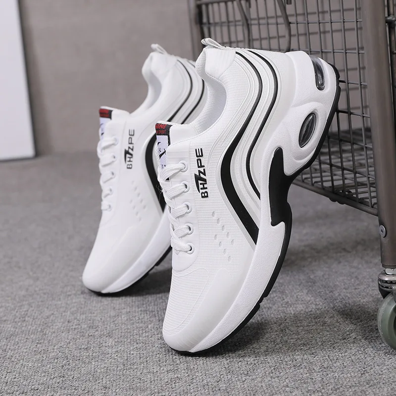 

Men Low-top Sports Shoes Flat-heel Lace-Up Round Toe Sneakers Solid Color Men's Comfortable Walking Running Shoes Brand Designer