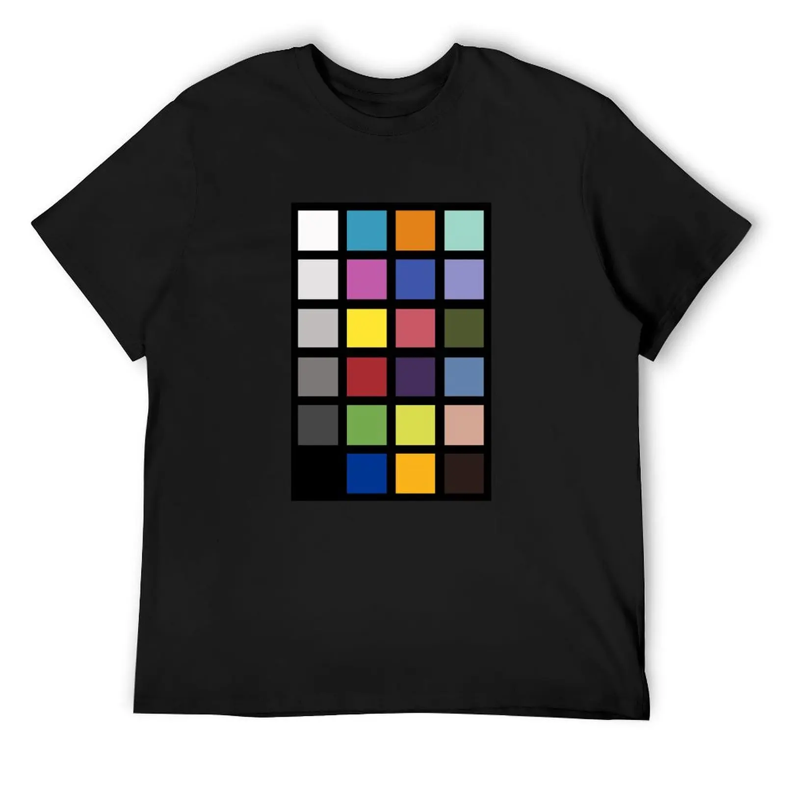 

Color Checker T-Shirt korean fashion plus size clothes summer tops funny t shirts men