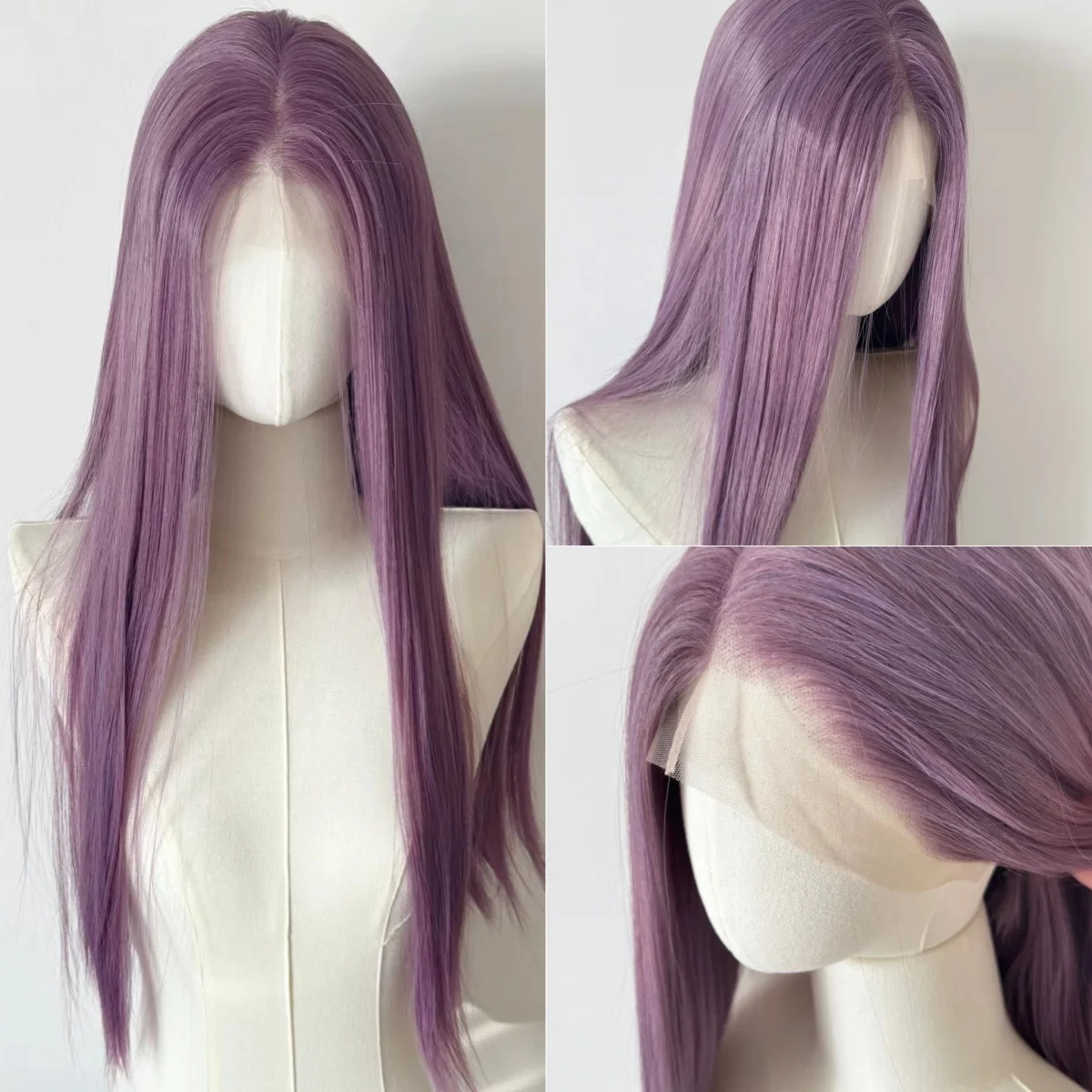 SNQP Braune Perücke, 13 x 4 Lace-Front-Perücke für Frauen, langes glattes Haar, hochwertige hitzebeständige synthetische Perücken für den täglichen Gebrauch, Cosplay 가 7