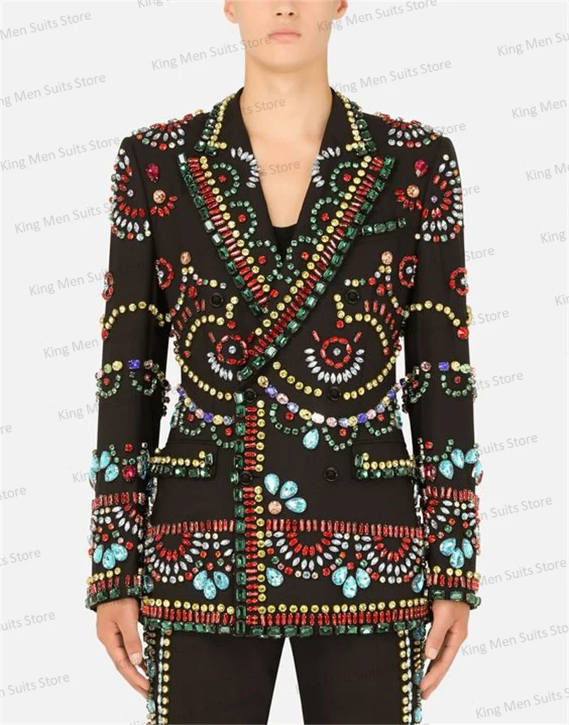 Luxus kristalle Frauen Anzug 1 Stück Blazer Brautkleider Jacke formale zweireihige Ballkleid Mantel maßge schneiderte Outfit