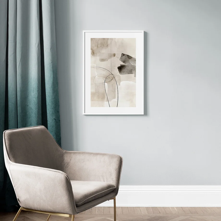 Abstract Geometry Rainbow Line Round Leaf Wall Art Canvas Painting Nordic Poster And Prints Wall Pictures For Living Room Decor