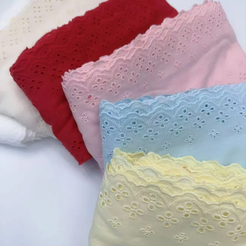 

14cm Width Lace Cotton Embroidery Hhandmade DIY Material For Clothing Curtain Accessories