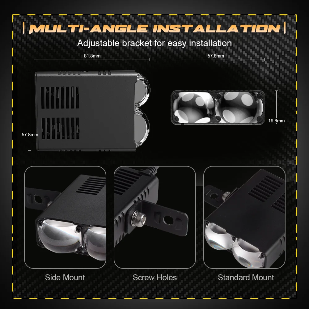 Senlo العالمي سيارة مصبغة LED الضباب طقم إضاءة 80 واط السوبر مشرق المصباح مقاوم للماء أضواء مساعدة سهلة التركيب لشاحنة SUV