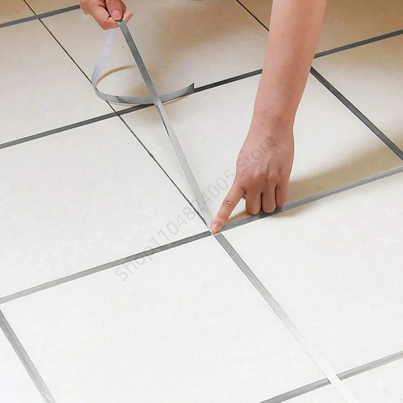 20M Self-Adhesive Tile Stickers Tape Floor Waterproof Wall Gap Sealing Strip Gold Silver Tile Beauty Seam Sticker Home Decoratio