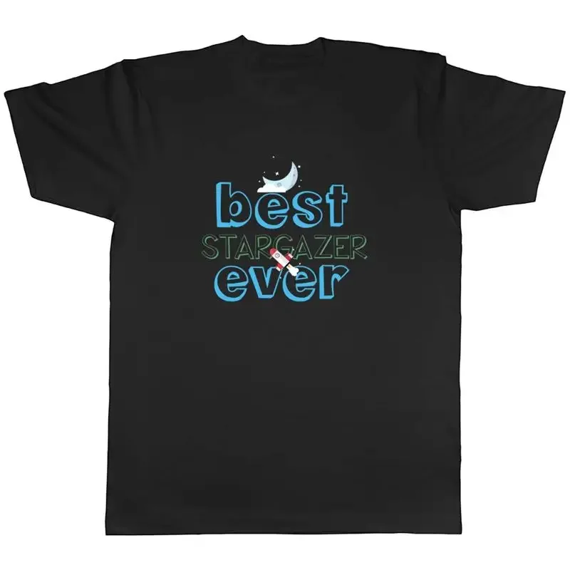 Best Stargazer Ever Mens T-Shirt Lunar Solar Meteor Astronaut Unisex Tee Gift