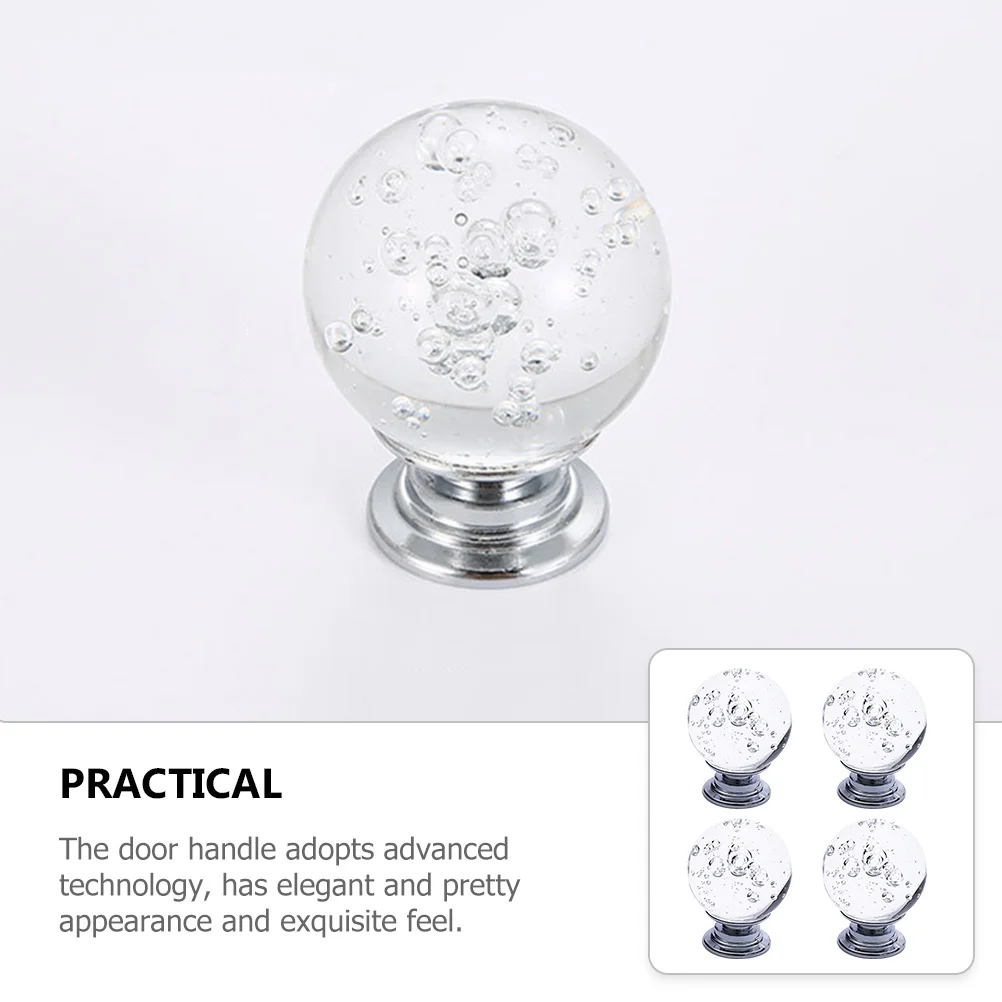 

4pcs Crystal Round Drawer Knobs For Door Knobs Wardrobe Cupboard Closet Pull Handle Wardrobe Handle Hardware Fittings