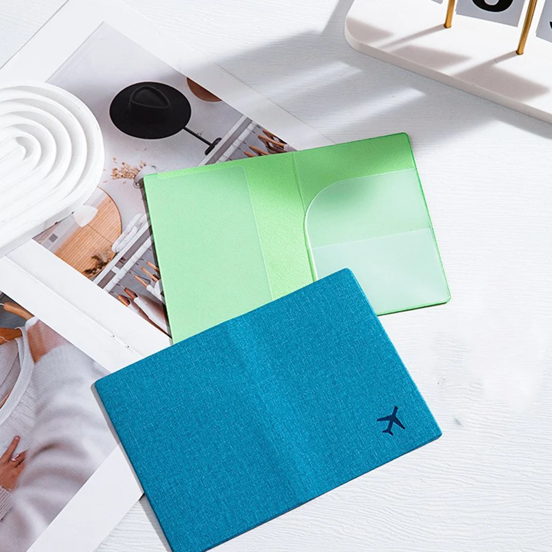 

Обложка для паспорта, кожаный RFID-блокирующий слот для карт, дорожный кошелек, чехол для женщин и мужчин, держатель для кредитных карт, дорожная сумка-органайзер