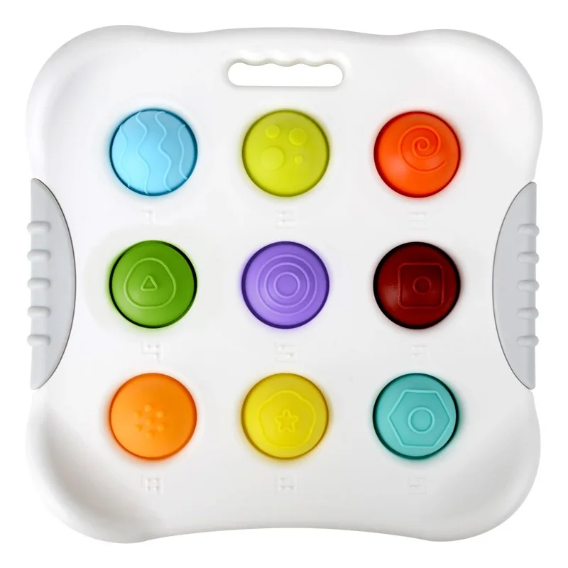 Brinquedo cognitivo colorido infantil, quebra-cabeça de dedo para treinamento, educação precoce, pressão de bolha, placa de prática de música, reconhecimento digital