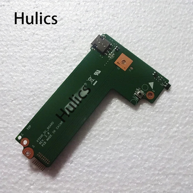 Hulics Used For Asus X75A X75V X75VD X75VB DC POWER BOARD X75VD_DC_BOARD REV:2.0 60-NC0DC1000