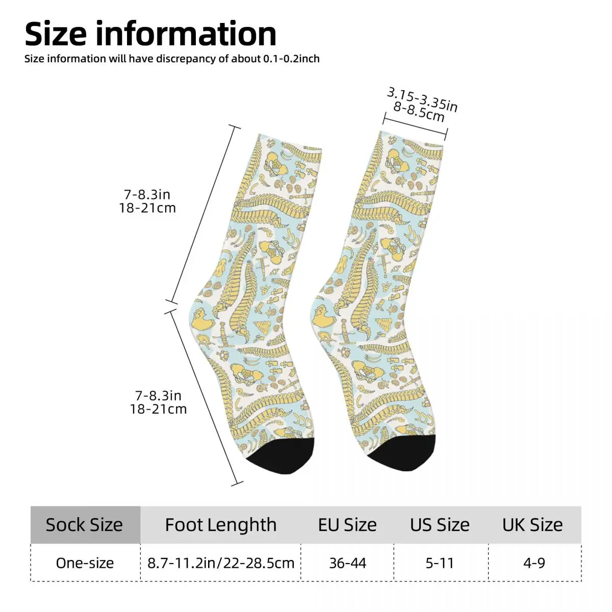 Back To Back Chiropractic Socks Harajuku Sweat Absorbing Stockings All Season Long Socks Accessories for Unisex Christmas Gifts