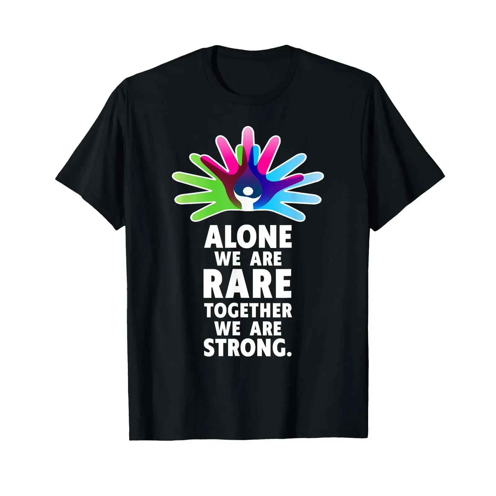 Together We Are Strong Rare Disease Day 2022 T Shirt black s vintage Washed Stretched streetwear Casual fashion graphic