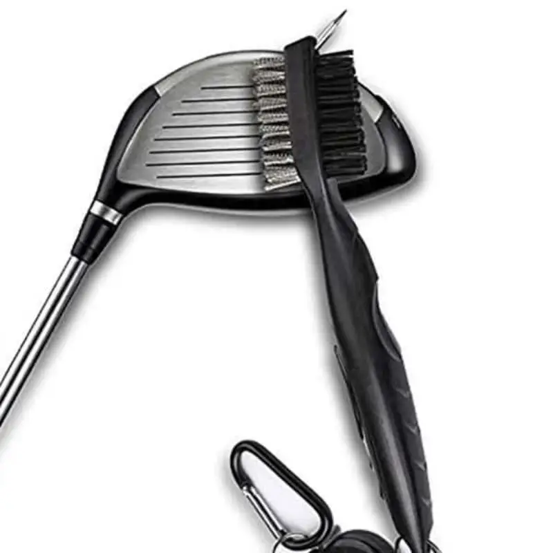 Golf Club Cleaning Kit Dual Sided Groove Brush Quick Drying Towel Portable Golf Cleaner for Beginner Professional Golfers Gift