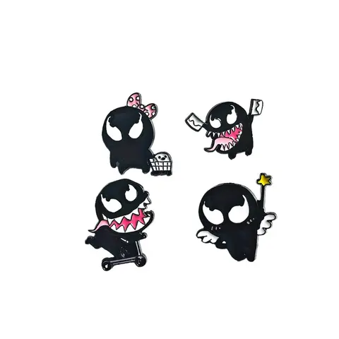 Marvel Venom Broschnål - Söt Rolig Tecknad Badge för Jackor, Ryggsäckar, Cosplay Kostymtillbehör 8 best sales nålgift - №1