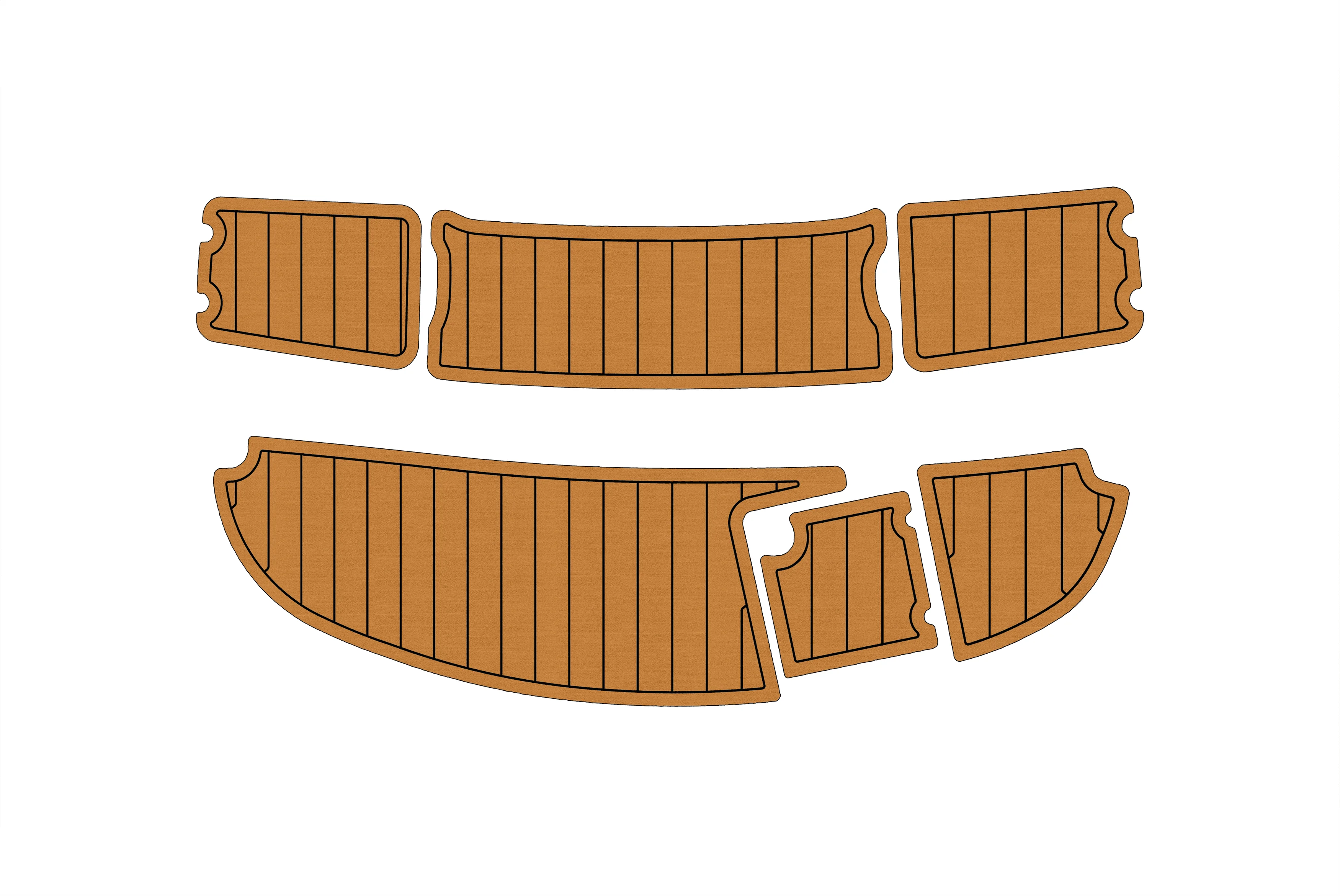 Non-Slip EVA Faux Teak Marine Mat Self-Adhesive 6mm Yacht Cockpit Pad for 2003 Chaparral 210 SS Boat Decking Easy Install