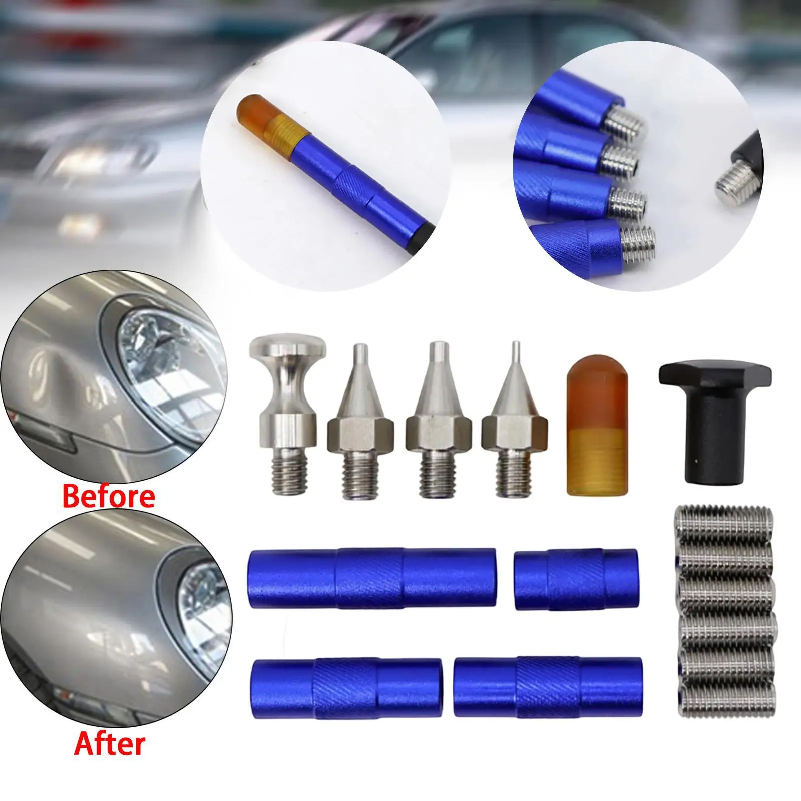 

Инструмент для удаления вмятин автомобиля, универсальный инструмент для удаления вмятин с металла, легкий без покраски ремонт вмятин для металлической пластины