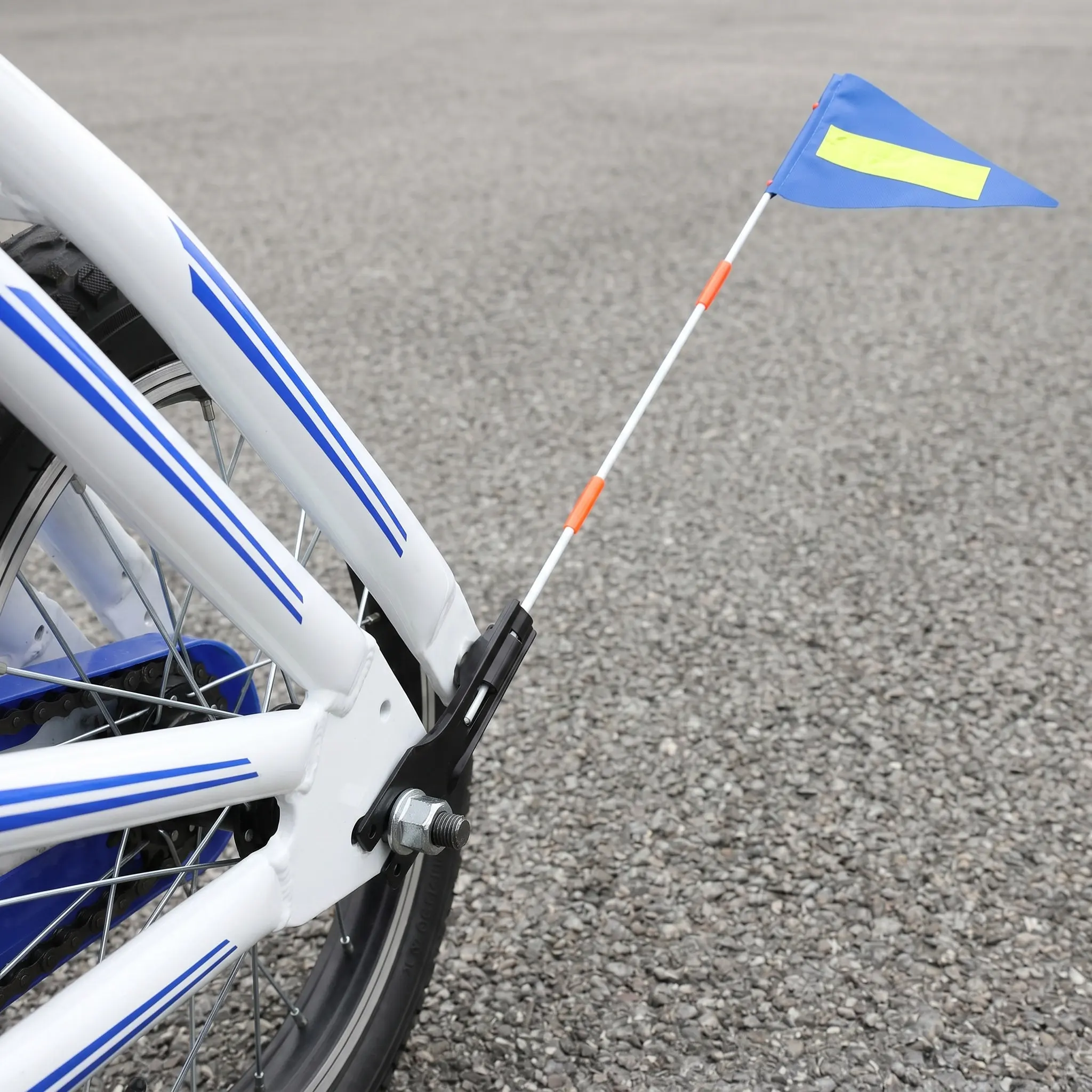 2Sets 's Bike Safety Flag Pole Reflective Waterproof Tear-Resistant Rear Bicycle Flags High Visibility Traffic Safety
