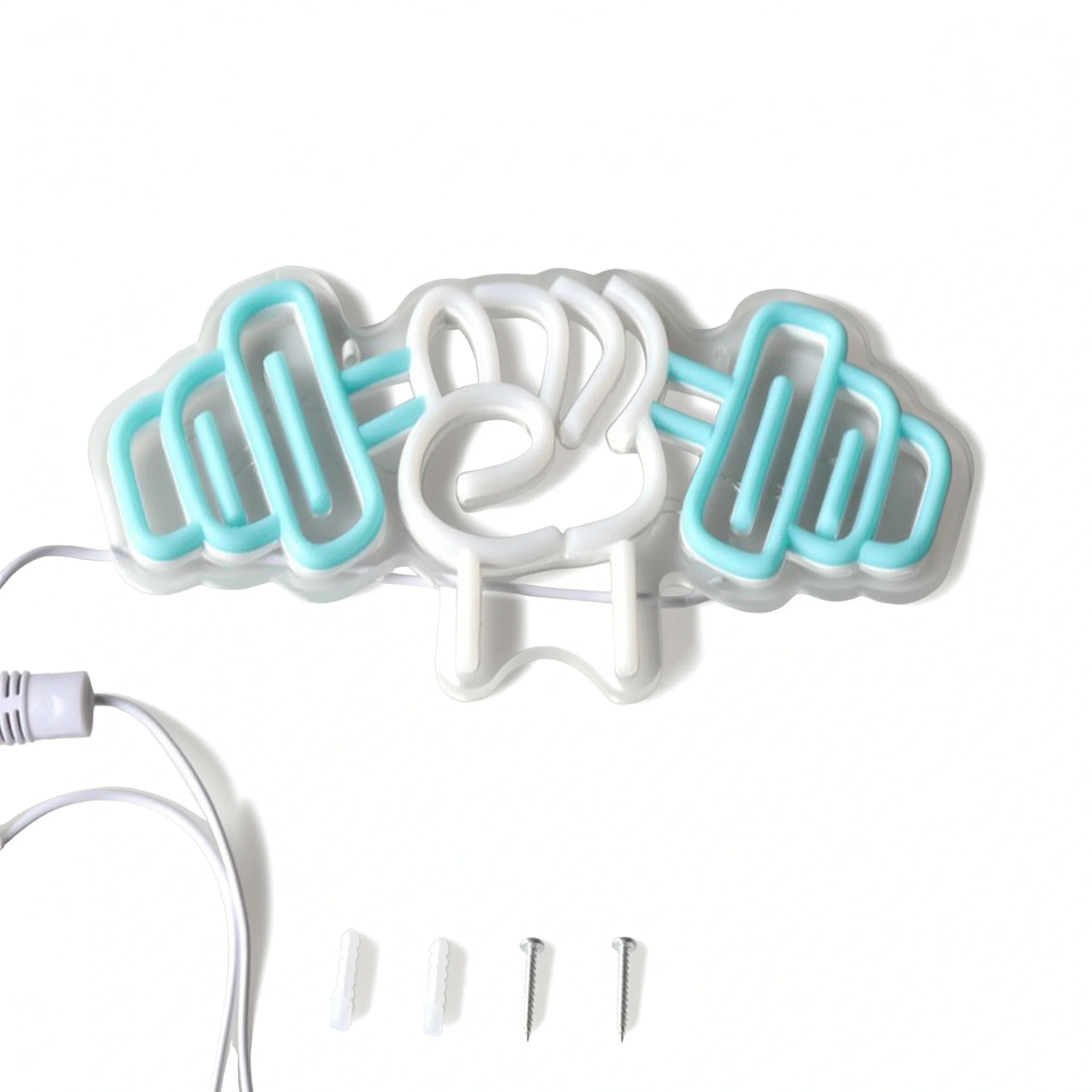 Home Gym Neon Sign - Panneau lumineux néon Shaka Blue pour
