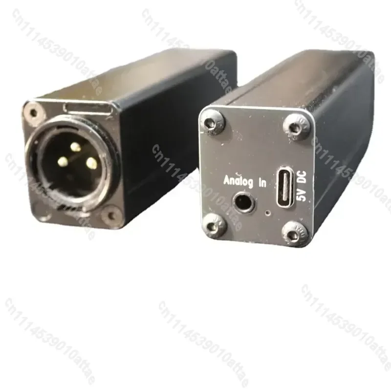 24bit 48kHz AES Digital to 3.5mm Analog Converter ADC Analog Input to AES Digital Output Audio Interface