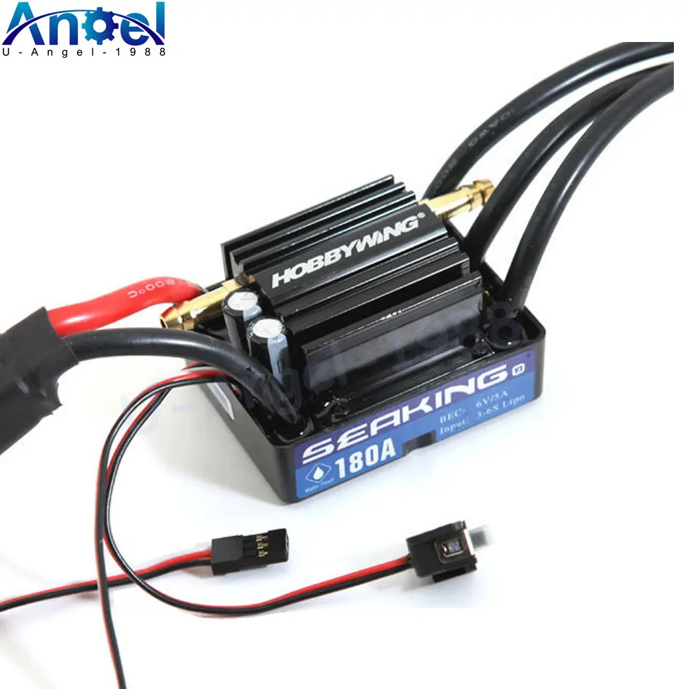 

Hobbywing SeaKing V3 Waterproof 30A/60A/90A/120A/130A/180A 2-6S Lipo Speed Controller 6V BEC Brushless ESC for RC Racing Boat