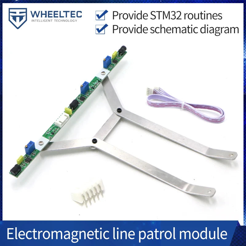 

WHEELTEC electromagnetic line patrol sensor is compatible with the NXP Freescale intelligent car 20 khz tracking module 100 mA