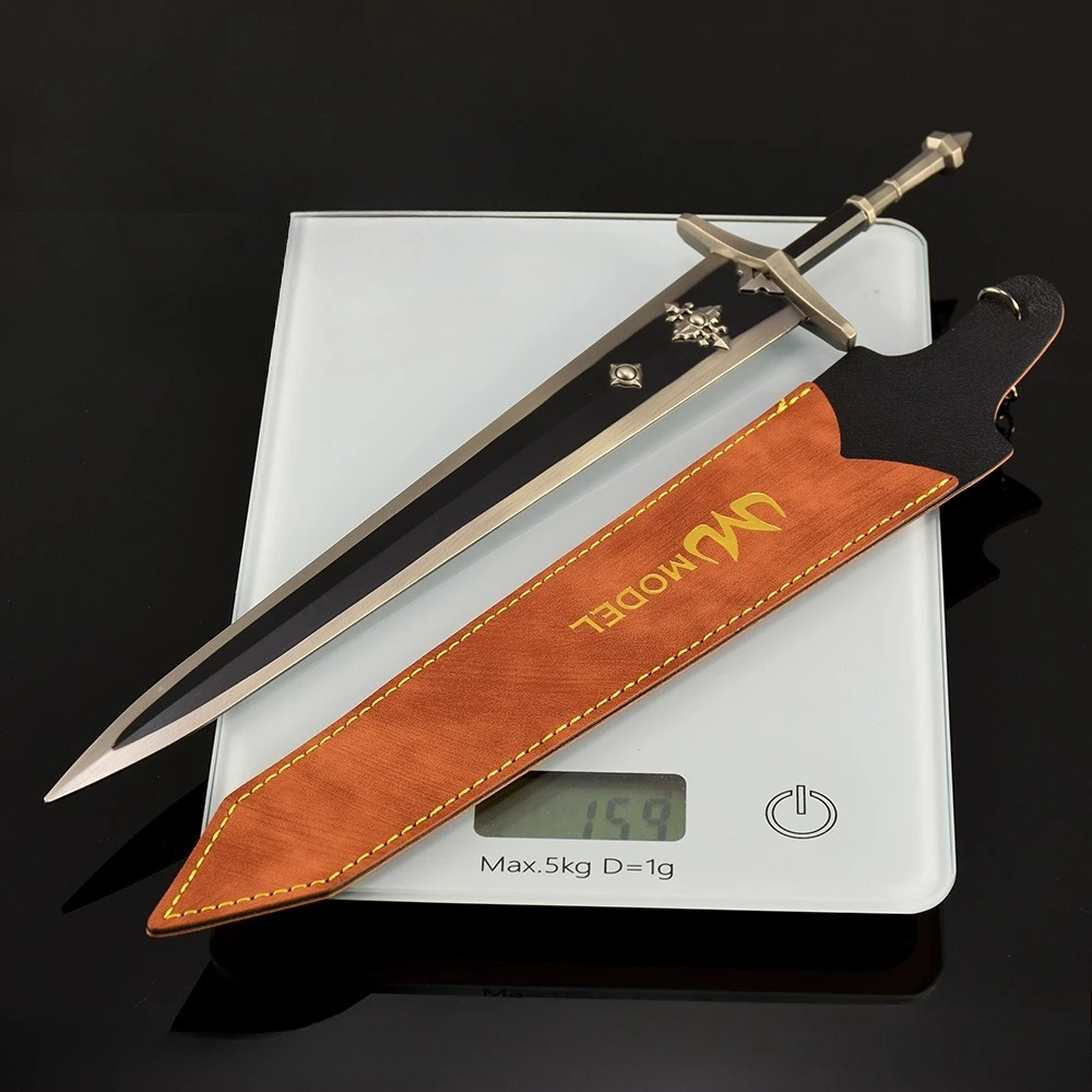 30cm Eldenn The Lone Sword Game Peripheral Knife with Holster Samurai Sword All Metal Weapon Model Desktop Ornament Toys Gift