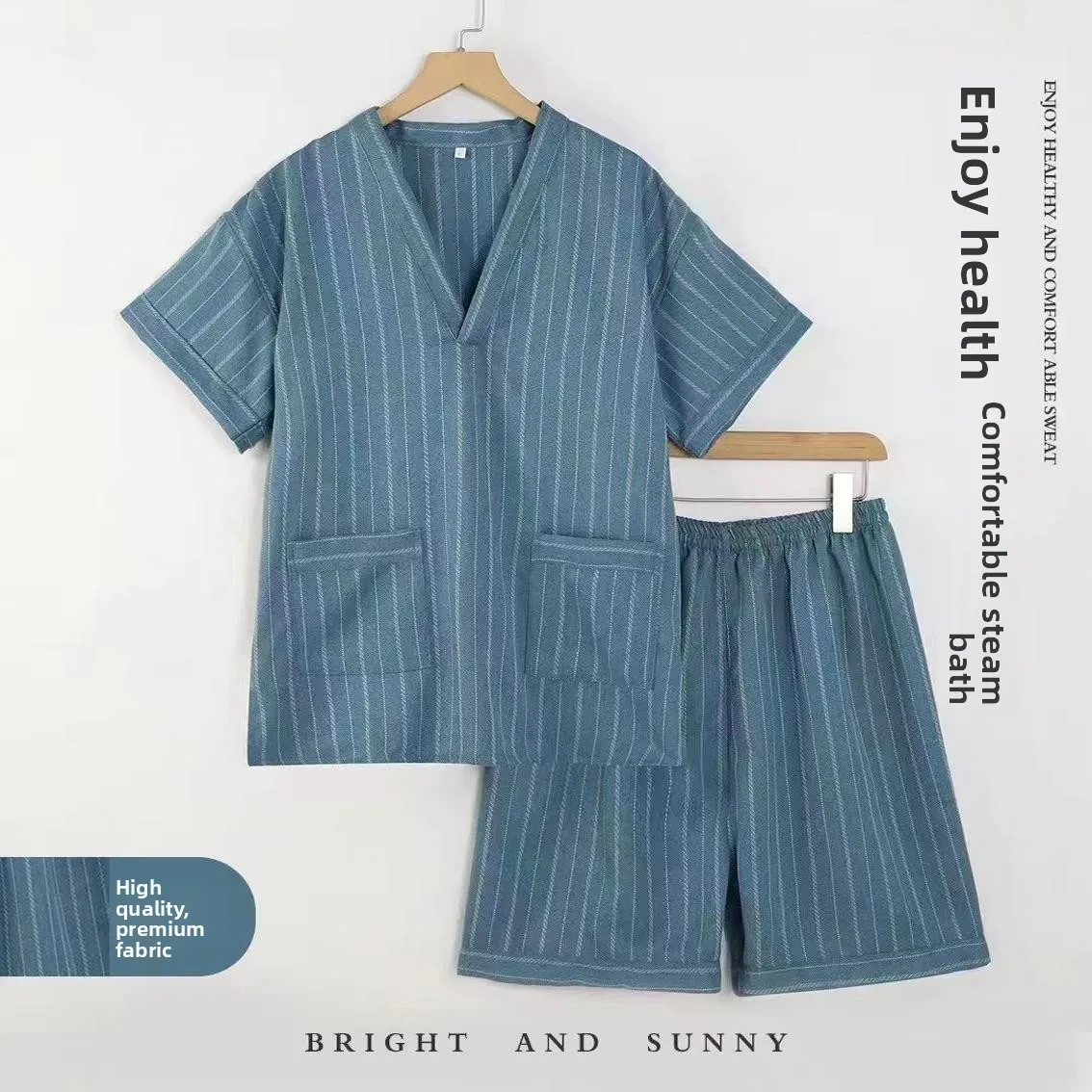 

Элитный хлопковый полосатый костюм для сауны: мужской термокостюм для массажа, женская модель большого размера для пар, костюм для массажа ног и отдыха