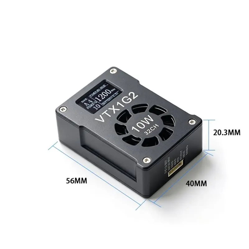 B05C-1.2G 10W FPV VTX 32CH FPV Audio/Video Transmitter With OLED Display 7-35V IRC Tramp For FPV Long Range RC Drone