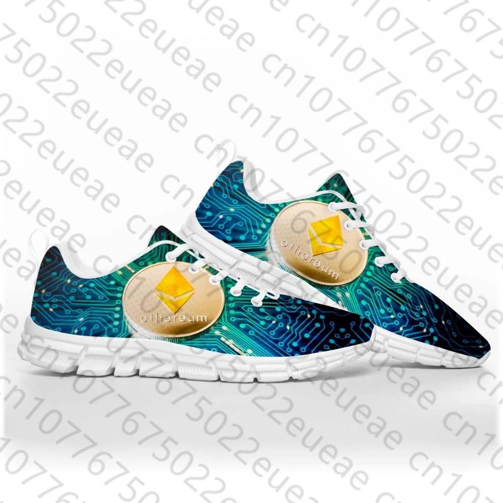 Ethereum Cryptocurrency ETH Coin Sports Shoes Mens Womens Teenager Kids Children Sneakers Casual Custom High Quality Couple Shoe