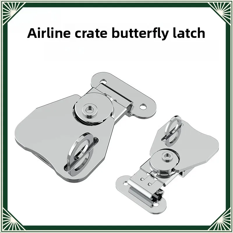 Durable 304 Stainless Steel Butterfly Lock Buckle Flight Case Tool Box Fumigation Free Box Hardware Latch Accessories