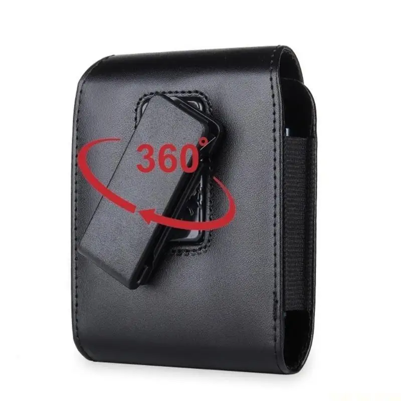 

X90D Adjustable Belt for Flip Phones Portable PU Phone Storage Bag with Clip