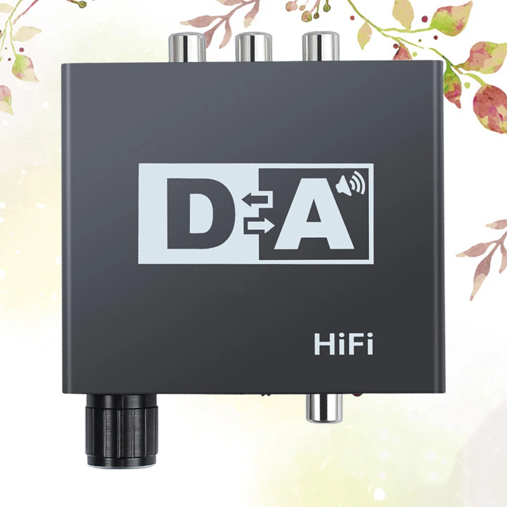 

Digital Audio Converter Analog Optical Adapter 24-Bit SPDIF Input 192kHz Headphone Volume Adjustment for Home