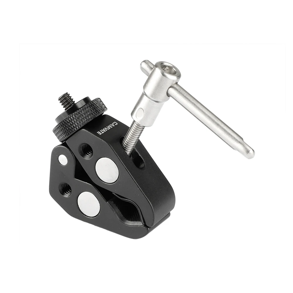 HDRIG متعددة الوظائف سوبر كراب المشبك مع مزدوجة نهاية 1/4 "-20 ذكر الإبهام محول الأنابيب قضيب كليب للكاميرا مراقبة ترايبود