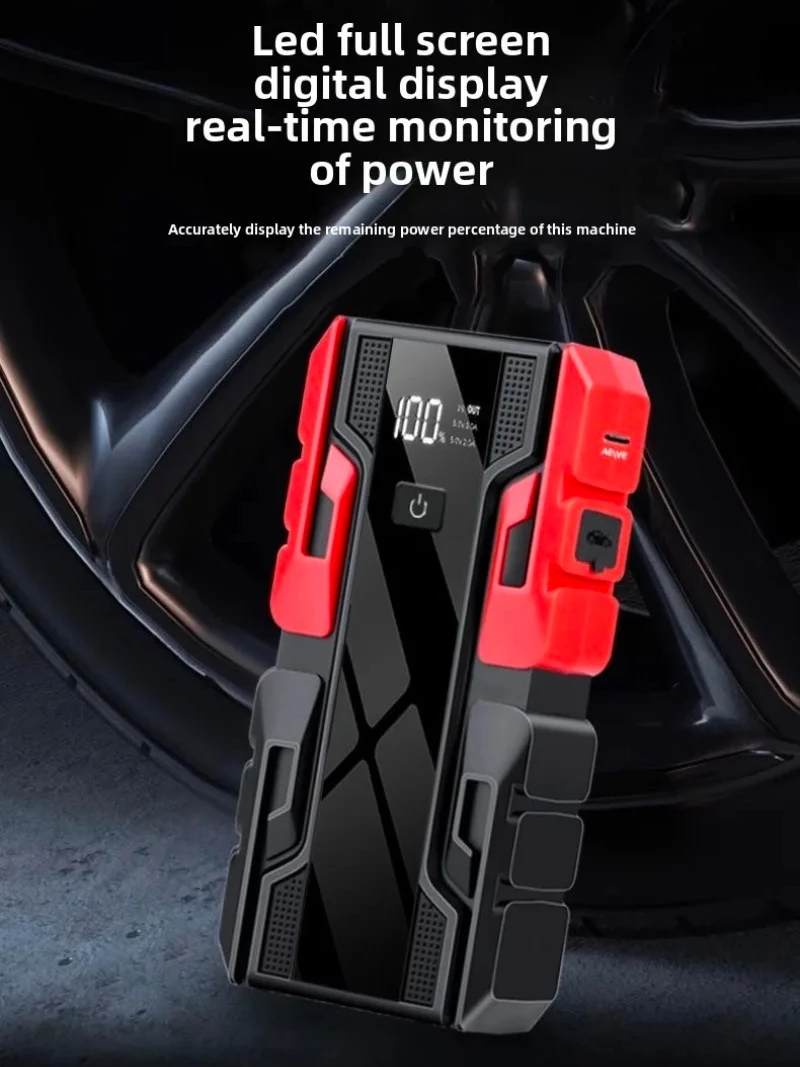 12V Car Jump Starter , 3000A Peak 99800mAh Portable Power Bank ,12V Auto Battery Booster with LCD Display, Emergency LED Light