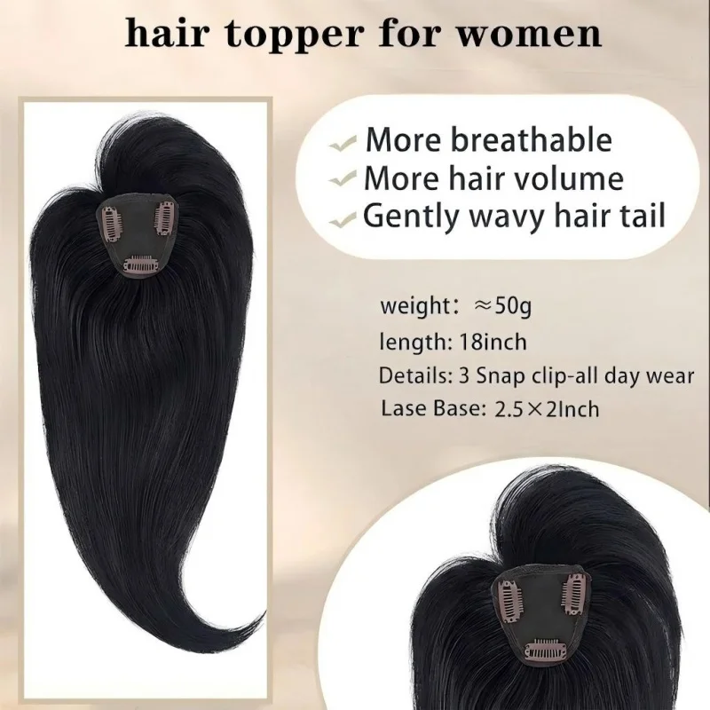 Black Long Straight Synthetic Wig with Curtain Bangs, Silky Heat Resistant Hair, Natural Layer Cut, Easy Wear for Daily Street
