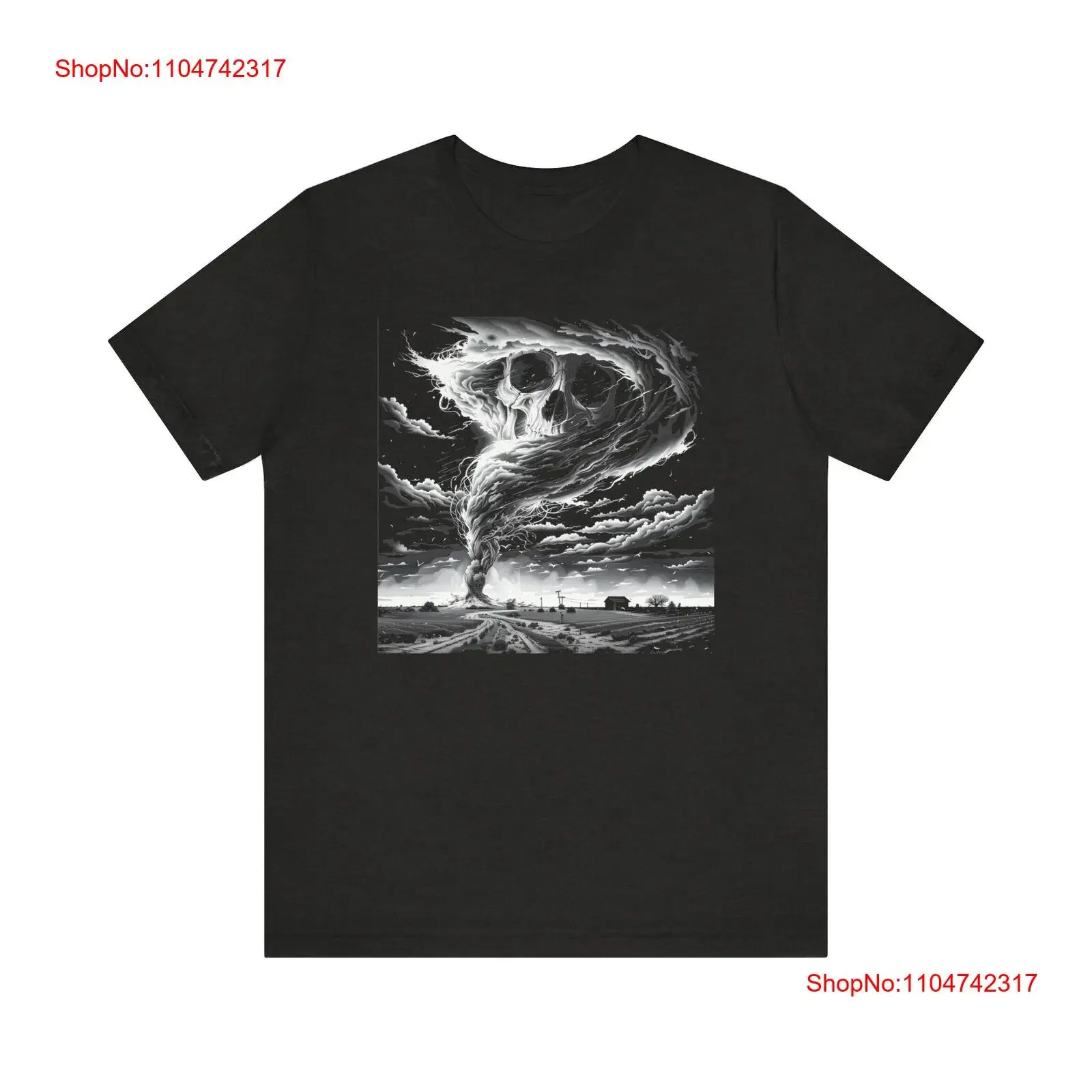 Twister Goth Skull T Shirt for Shirtns vintage Washed Slightly graphic Stretched fashion homme Comfortable streetwear
