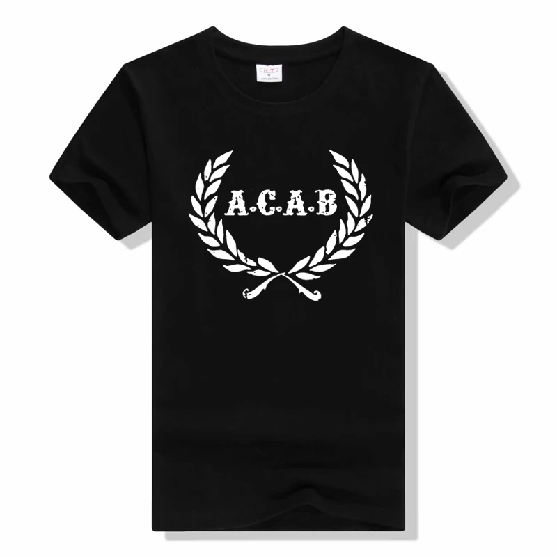 

Футболка Acab A C A B, футболка ACAB для футбола унисекс, Мужская футболка с принтом, хлопковая забавная Пляжная футболка с коротким рукавом