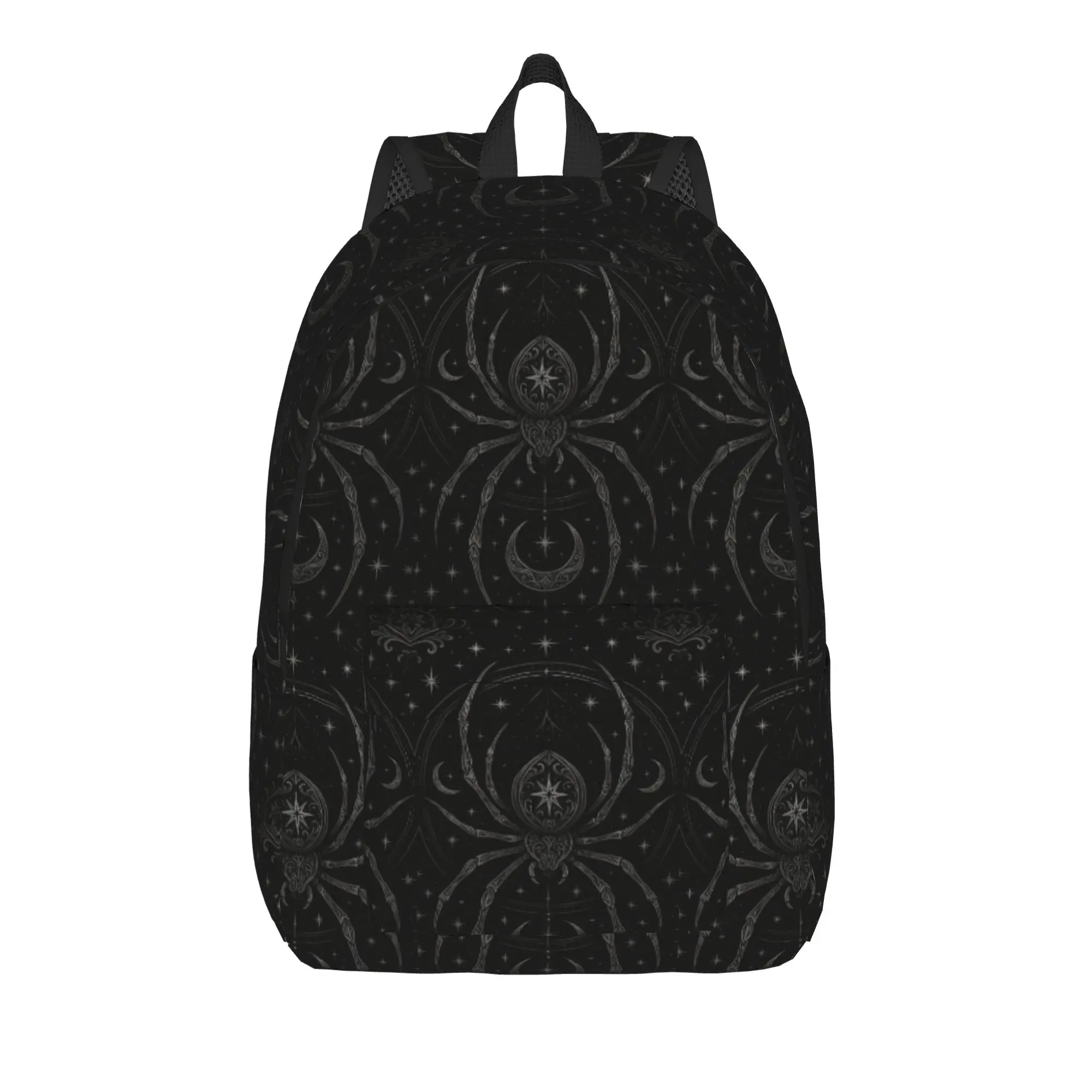 Spooky Giant Black Spider Art Backpack  Camping Backpacks Male Design Pattern School Bags Stylish Rucksack