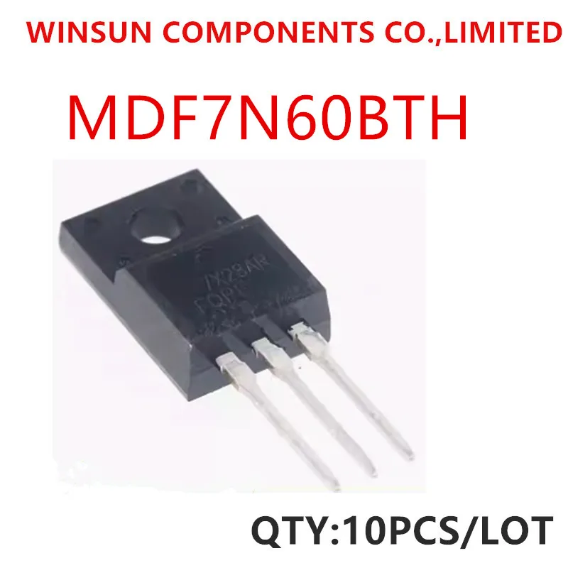 100% New Imported Original MDF7N60BTH MDF7N60B MDF7N60 TO-220F N channel fet 7A 600V