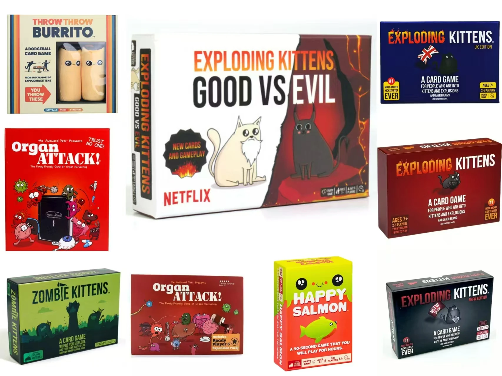 Explosive Kittens: A card game about kittens, explosions, and sometimes goats,