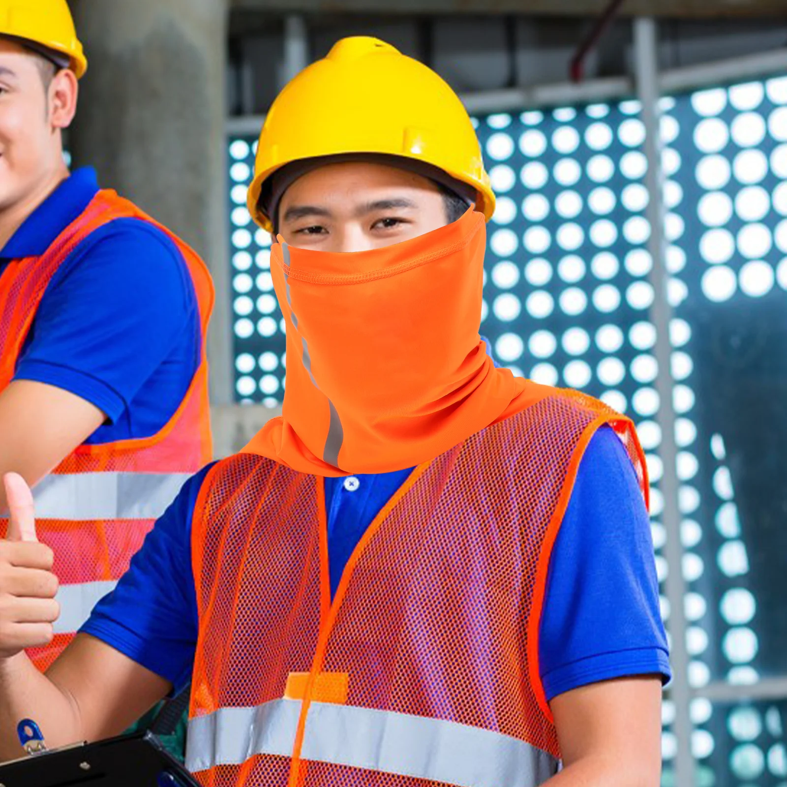 1 conjunto reflexivo capacete capa pescoço escudo respirável sombra de sol ao ar livre acessórios construção aba completa protetora