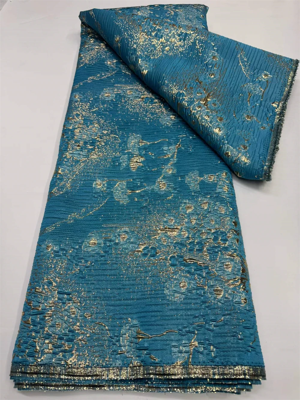 Goedkope, hoogwaardige Afrikaanse organza brokaat kantstof, 5 yards, Franse tule, geschikt voor feestjurken, Nigeriaanse jacquard kant, stof voor het maken van kleding.