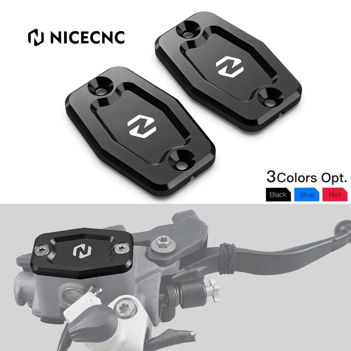 NICECNC For Husqvarna TE300i TE250i FE 250 FE 350 FE 450 FE 501 2022-2024 Brake Clutch Fluid Reservoir Cover For GasGas EC 300