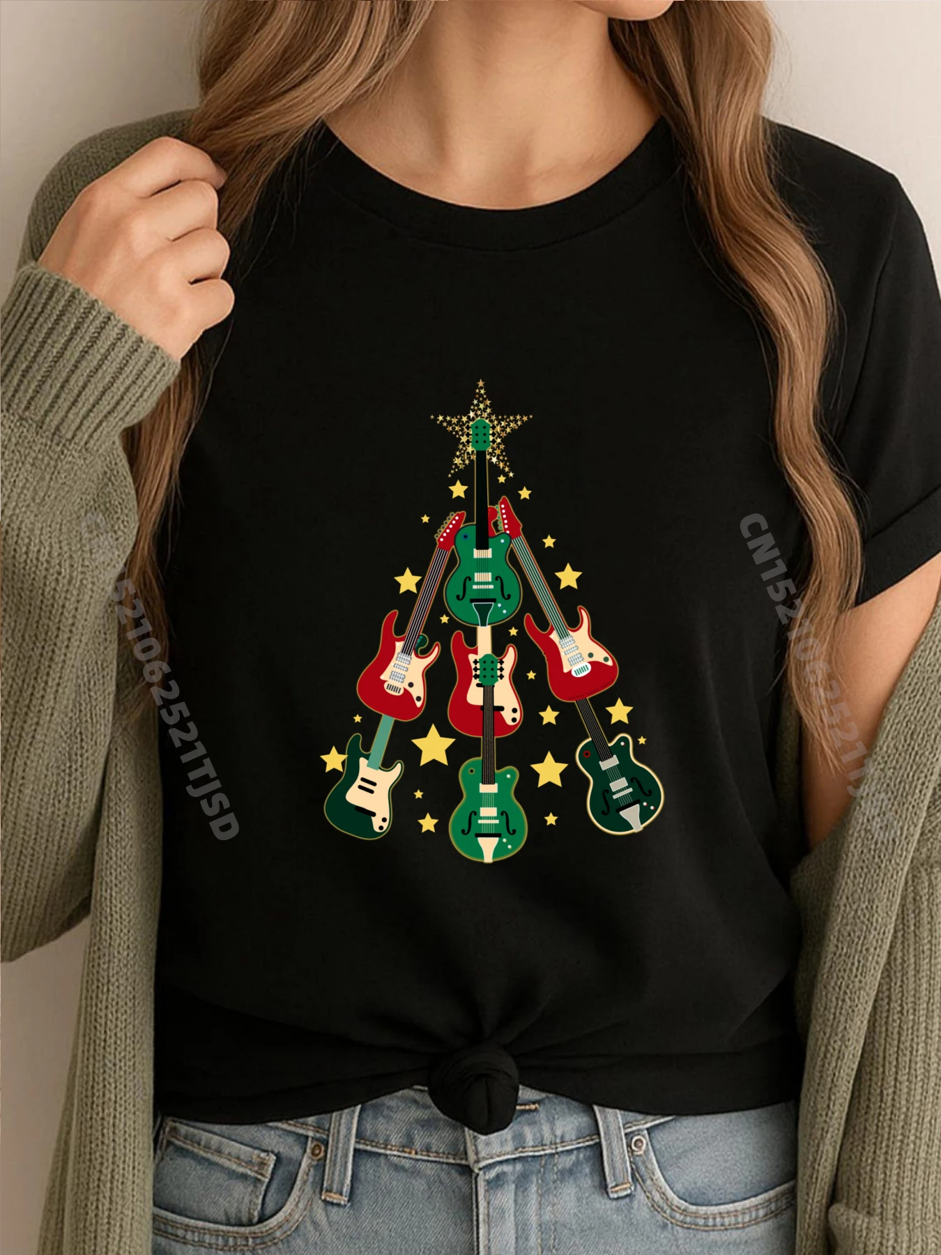 

Cool Guitar Christmas Tree Guitar Lovers Christmas Tree Funny Shirt Camisetas De Hombre Tee Shirt Lovers Day